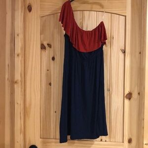Color me Red One Shoulder Dress